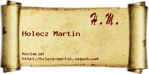 Holecz Martin névjegykártya