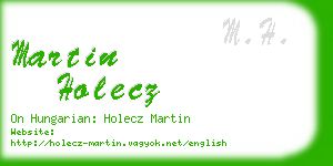 martin holecz business card